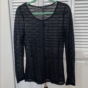 Express Black Lace Long-sleeve